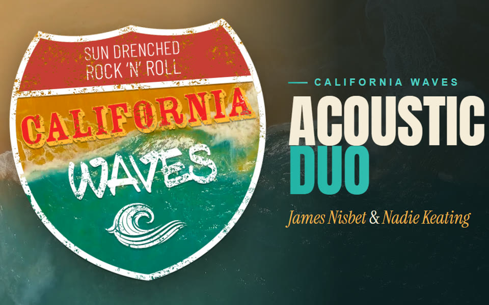 California Waves acoustic duo: James Nisbet and Nadie Keating
